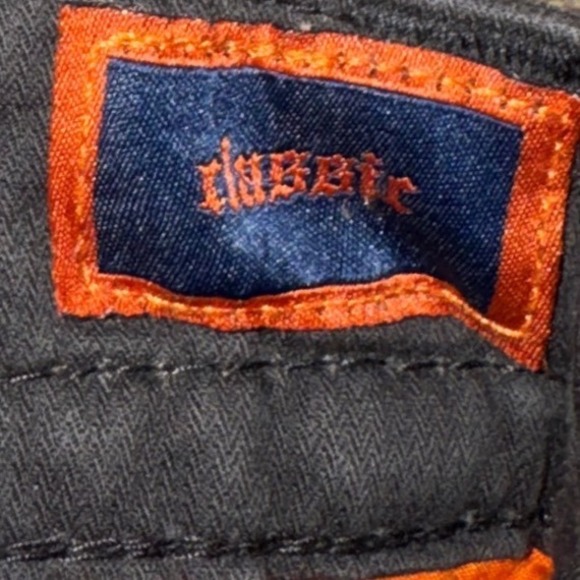 Rock Revival Mens Classic Cargo Shorts Gray Heavy White Stitch Distressed 32 23 - Picture 12 of 16